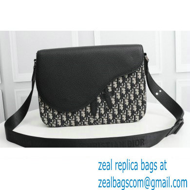 Dior Mini Saddle Messenger Bag in Beige and Black Dior Oblique Jacquard