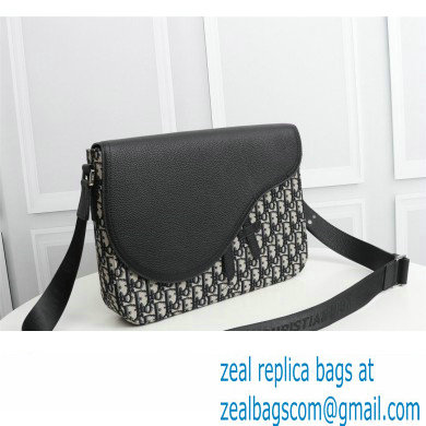 Dior Mini Saddle Messenger Bag in Beige and Black Dior Oblique Jacquard