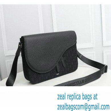 Dior Mini Saddle Messenger Bag in Black Dior Oblique Jacquard