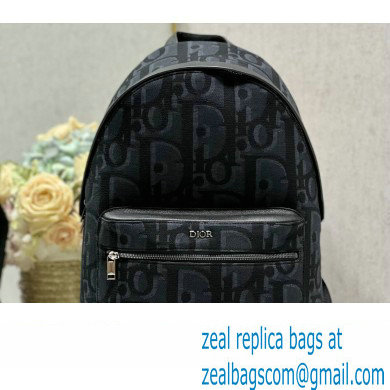 Dior Rider Backpack Bag in Black Maxi Dior Oblique Jacquard 2024