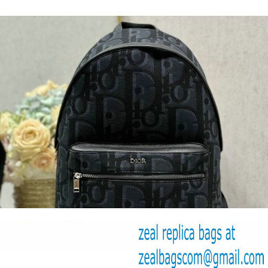 Dior Rider Backpack Bag in Black Maxi Dior Oblique Jacquard 2024 - Click Image to Close