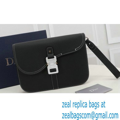 Dior Saddle A5 Pouch Bag in Black Grained Calfskin - Click Image to Close