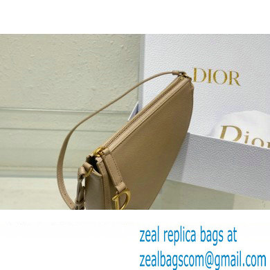 Dior Saddle Shoulder Pouch Bag in Beige Goatskin 2024