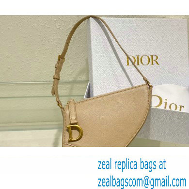 Dior Saddle Shoulder Pouch Bag in Beige Goatskin 2024