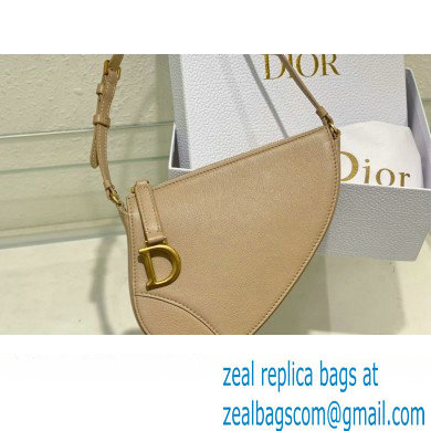 Dior Saddle Shoulder Pouch Bag in Beige Goatskin 2024