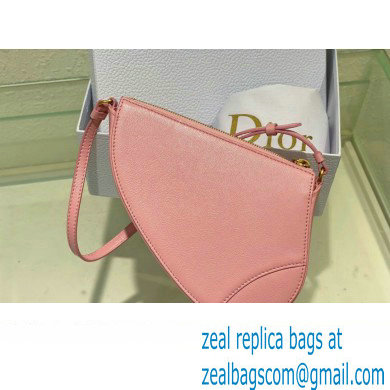 Dior Saddle Shoulder Pouch Bag in Pink Goatskin 2024