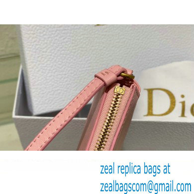 Dior Saddle Shoulder Pouch Bag in Pink Goatskin 2024