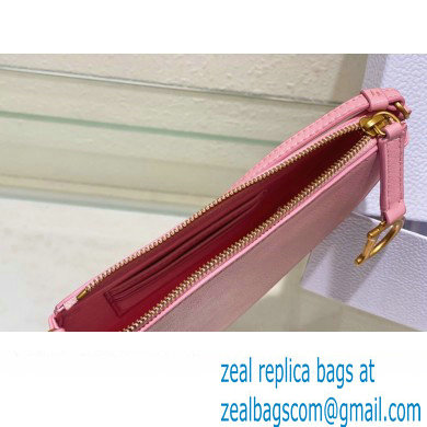 Dior Saddle Shoulder Pouch Bag in Pink Goatskin 2024