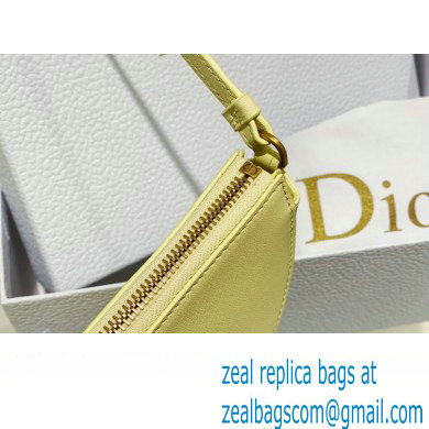 Dior Saddle Shoulder Pouch Bag in Yellow Goatskin 2024