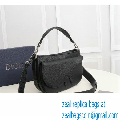 Dior Saddle Soft Mini Bag in Black Grained Calfskin