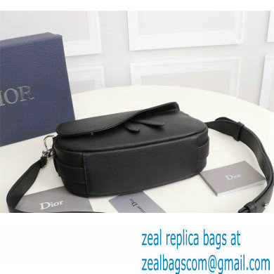 Dior Saddle Soft Mini Bag in Black Grained Calfskin
