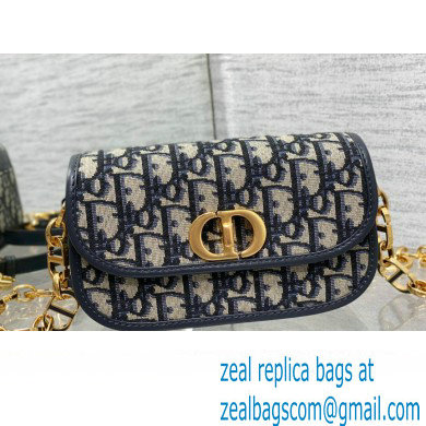 Dior Small 30 Montaigne Avenue Bag in Blue Dior Oblique Jacquard 2024 - Click Image to Close