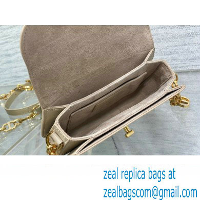 Dior Small 30 Montaigne Avenue Bag in Box Calfskin Beige 2024