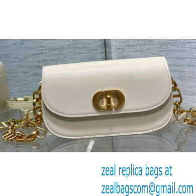 Dior Small 30 Montaigne Avenue Bag in Box Calfskin White 2024