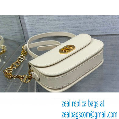 Dior Small 30 Montaigne Avenue Bag in Box Calfskin White 2024