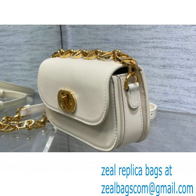 Dior Small 30 Montaigne Avenue Bag in Box Calfskin White 2024