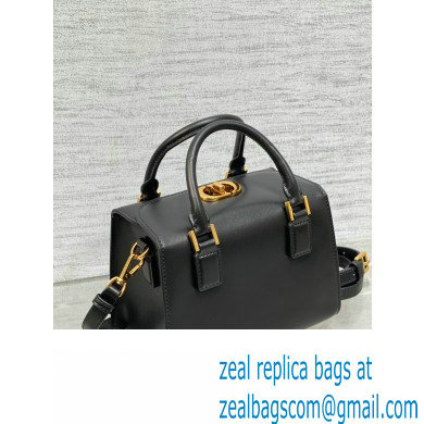 Dior Small Boston Bag in Black Box Calfskin 2024