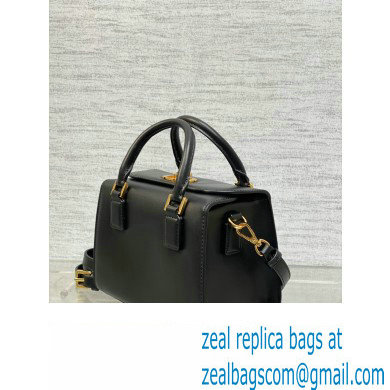 Dior Small Boston Bag in Black Box Calfskin 2024