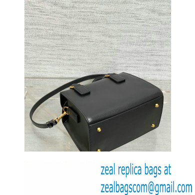Dior Small Boston Bag in Black Box Calfskin 2024