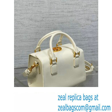 Dior Small Boston Bag in White Box Calfskin 2024 - Click Image to Close