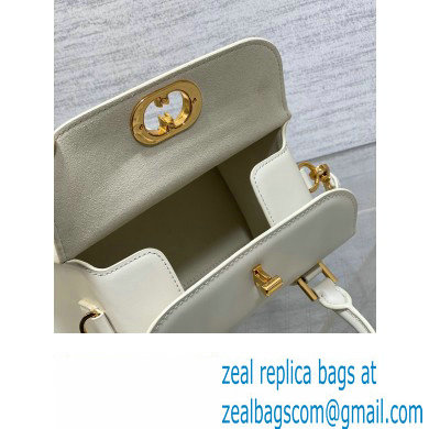 Dior Small Boston Bag in White Box Calfskin 2024 - Click Image to Close