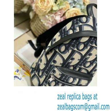 Dior Small Rider Backpack Bag in Beige and Black Maxi Dior Oblique Jacquard 2024