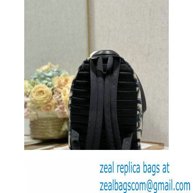 Dior Small Rider Backpack Bag in Beige and Black Maxi Dior Oblique Jacquard 2024