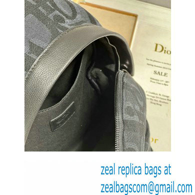 Dior Small Rider Backpack Bag in Black Maxi Dior Oblique Jacquard 2024
