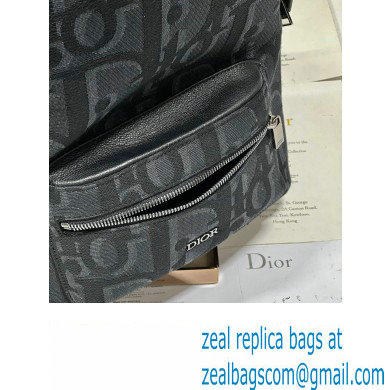 Dior Small Rider Backpack Bag in Black Maxi Dior Oblique Jacquard 2024 - Click Image to Close