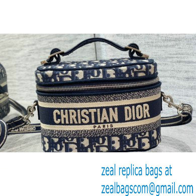 Dior Small Vanity Case Bag in Blue Dior Oblique Jacquard - Click Image to Close