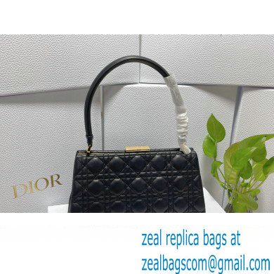 Dior Top Handle Bag in Black Cannage Lambskin 2024 - Click Image to Close