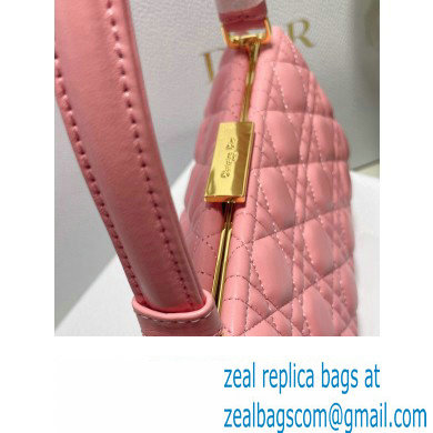 Dior Top Handle Bag in Pink Cannage Lambskin 2024
