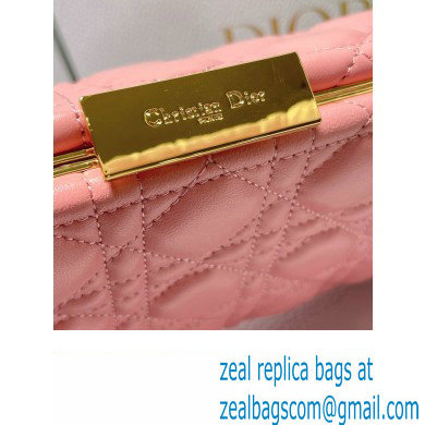 Dior Top Handle Bag in Pink Cannage Lambskin 2024