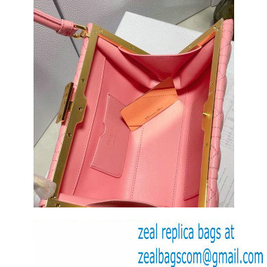 Dior Top Handle Bag in Pink Cannage Lambskin 2024