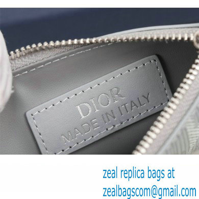 Dior Zipped Card Holder in Gray CD Diamond Canvas