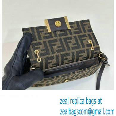 Fendi Baguette Phone Pouch Bag in Brown FF jacquard fabric 2024 - Click Image to Close