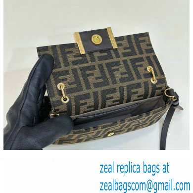 Fendi Baguette Phone Pouch Bag in Brown FF jacquard fabric 2024