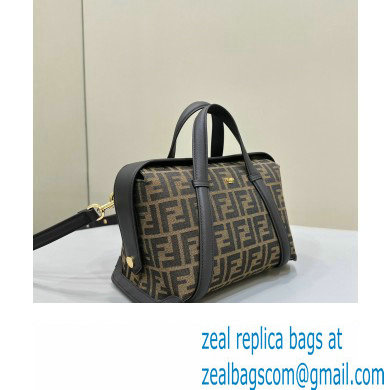 Fendi Boston 365 Bag in Brown FF jacquard fabric 2024 - Click Image to Close
