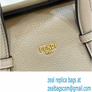 Fendi Boston 365 Bag in Dove gray leather 2024 - Click Image to Close