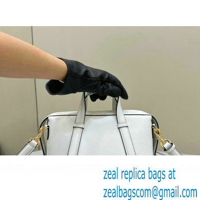 Fendi Boston 365 Bag in White leather 2024 - Click Image to Close