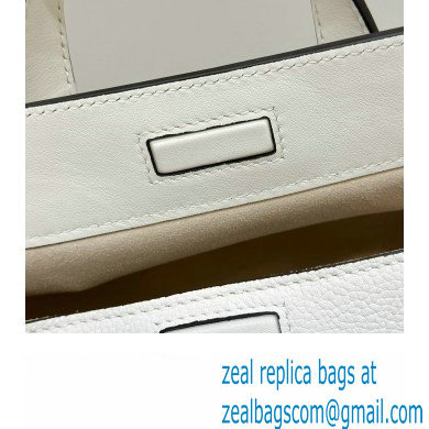 Fendi Boston 365 Bag in White leather 2024 - Click Image to Close