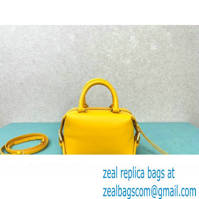 Fendi FF Cube Mini Bag in nappa-leather Yellow 2024