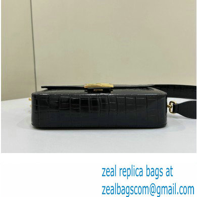 Fendi Medium Baguette Black crocodile leather bag - Click Image to Close