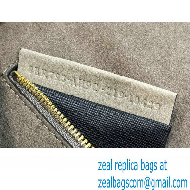 Fendi Medium Baguette Chain Midi FF tapestry fabric bag dove gray - Click Image to Close