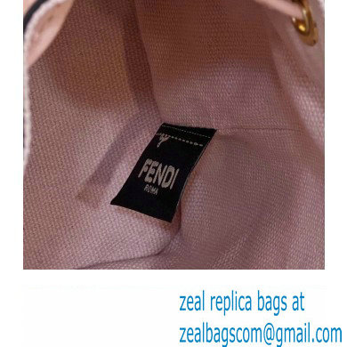 Fendi Mon Tresor Mini bucket bag Pink canvas with FF embroidery