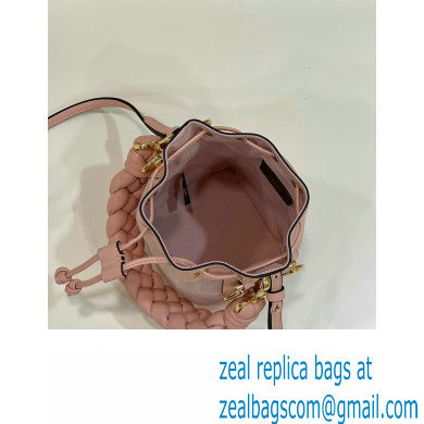 Fendi Mon Tresor Mini bucket bag Pink canvas with FF embroidery