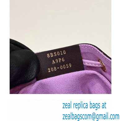 Fendi Mon Tresor Mini bucket bag Purple canvas with FF embroidery