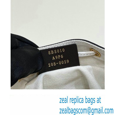 Fendi Mon Tresor Mini bucket bag White canvas with FF embroidery