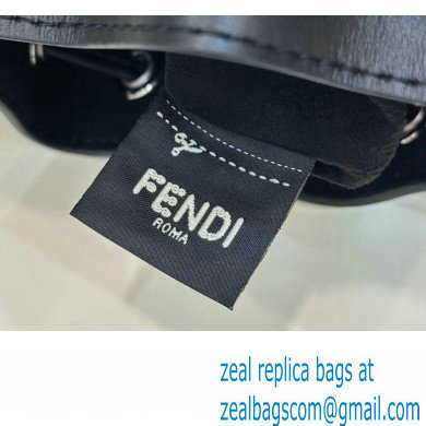 Fendi Mon Tresor Mini bucket bag leather Black/White