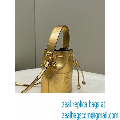 Fendi Mon Tresor Mini bucket bag leather Gold